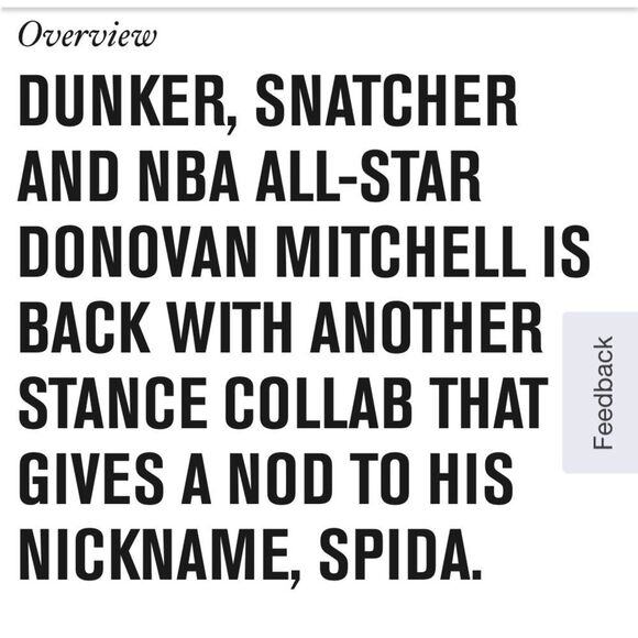 STANCE MEN’S DONOVAN MITCHELL SOCKS IN SIZE LARGE CREW HEIGHT MID CUSHION NWT - Picture 4 of 7